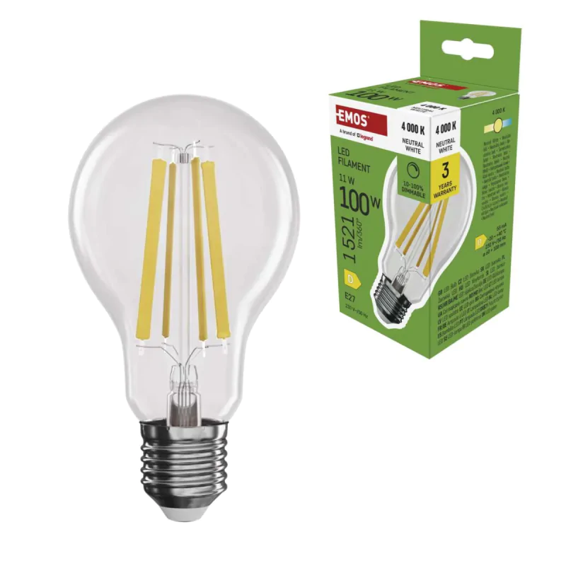 Gwint-trzonek-e27 - żarówka led do ściemniania filament  e27 11w 1521lm neutralna zf5d64d emos firmy EMOS 