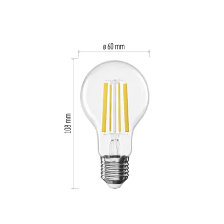 Gwint-trzonek-e27 - żarówka led setka ciepłe światło z filamentem 10,5w-100w e27 2700k 1521lm emos 