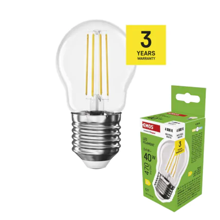 Gwint-trzonek-e27 - żarówka led mała kulka z gwintem e27 mini globe 1,8w 250lm neutralna 250lm emos 