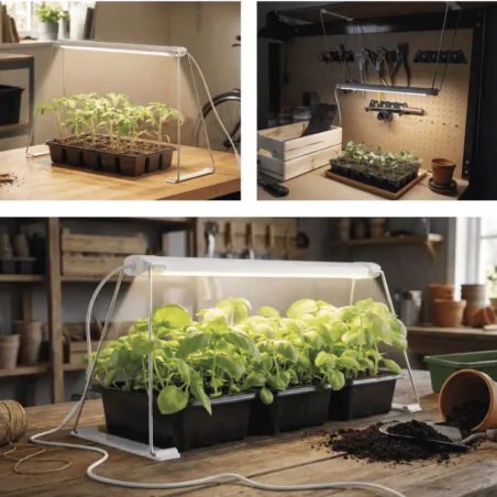 Oswietlenie - lampa wspomagająca wzrost roślin oświetlenie do uprawy sadzonek 15w z timerem grow emos 