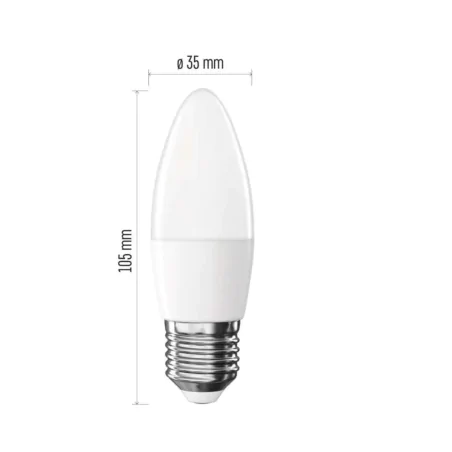 Gwint-trzonek-e27 - żarówka led e27 świeczka 2,5w neutralna 4000k odpowiednik 32w 350lm emos 