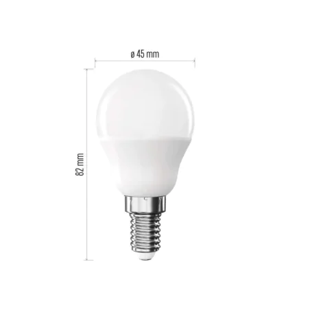 Gwint-trzonek-e14 - neutralna żarówka led mini globe e14 kulka 2,5w 4000k 350lm emos 