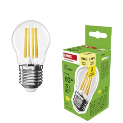 Gwint-trzonek-e27 - żarówka kulka filament led e27 ciepła 2700k 5,9w odpowiednik 60w 806lm emos