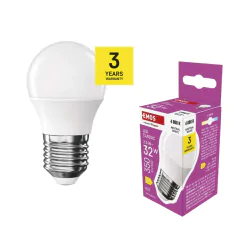 Gwint-trzonek-e27 - żarówka led e27 kulka 2,5w neutralna 4000k odpowiednik 32w 350lm zq6d13 emos