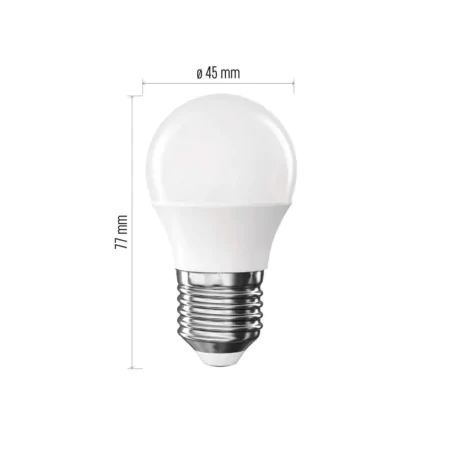Gwint-trzonek-e27 - zq6e21 żarówka globe led e27 kulka mleczna 4,2w ciepła 2700k 40w 470lm emos 