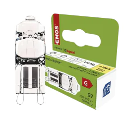 Gwint-trzonek-g9 - żarówka halogenowa jc g9 o mocy 25w ciepła odporna na wysokie temperatury ze0505a emos