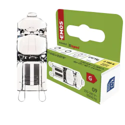 Gwint-trzonek-g9 - żarówka halogenowa jc g9 o mocy 30w ciepła odporna na wysokie temperatury ze0305 emos