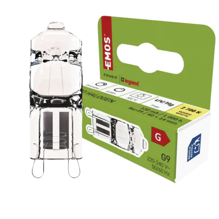 Gwint-trzonek-g9 - żarówka halogenowa jc g9 o mocy 30w ciepła odporna na wysokie temperatury ze0305 emos 