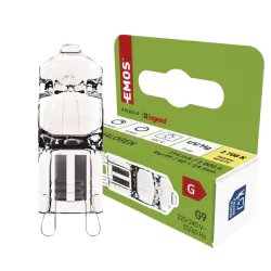 Gwint-trzonek-g9 - żarówka halogenowa jc g9 ciepła o mocy 42w odporna na wysokie temperatury ze0306 emos