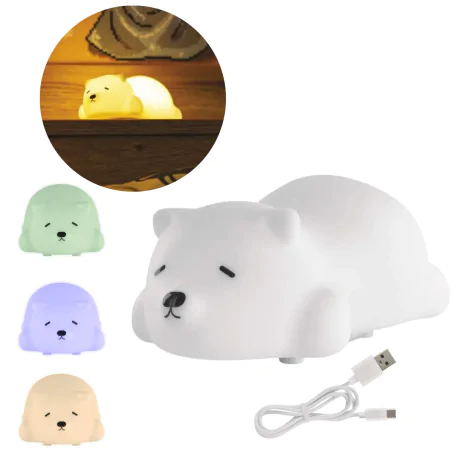 Lampki-nocne - lampka nocna led dziecięca śpiący miś uroczy prezent dla dziecka p3325 emos 