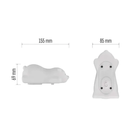 Lampki-nocne - lampka nocna led dziecięca śpiący miś uroczy prezent dla dziecka p3325 emos 