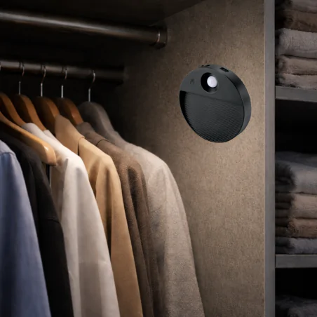 Oprawy-meblowe-podszafkowe - czarna lampka bezprzewodowa do szafy oprawa z czujką ruchu na korytarz usb luis ideus 