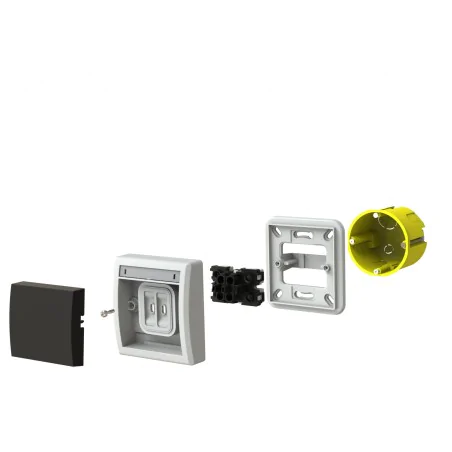 Wlaczniki-i-przyciski-dzwonkowe - przycisk dzwonkowy hermetyczny podtynkowy z piktogramem kompletny z ramką szary ip55 aquant 5005-70 elektro-plast 