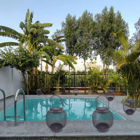 Lampy-solarne - lampa solarna led latarenka na taras z możliwością zawieszenia balun 04882 ideus 