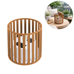 Lampy-solarne - latarenka solarna led brązowa na taras lampion tara led 04885 ideus