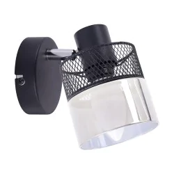 Kinkiety-do-salonu - geometryczny kinkiet na żarówkę e14 lampa ścienna loftowa montana ideus