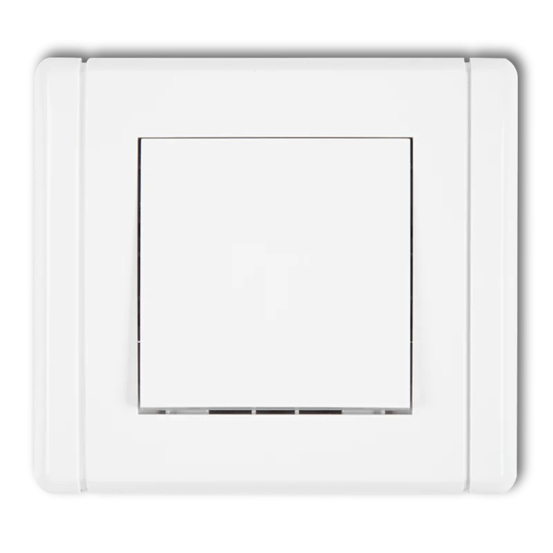 Wylaczniki-jednobiegunowe - włącznik jednobiegunowy klasyczny pojedynczy do światła biały z ramką fwp-1 flexi karlik firmy Karlik 