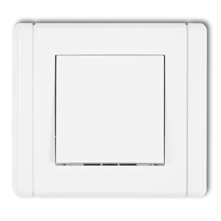 Wylaczniki-jednobiegunowe - włącznik jednobiegunowy klasyczny pojedynczy do światła biały z ramką fwp-1 flexi karlik 