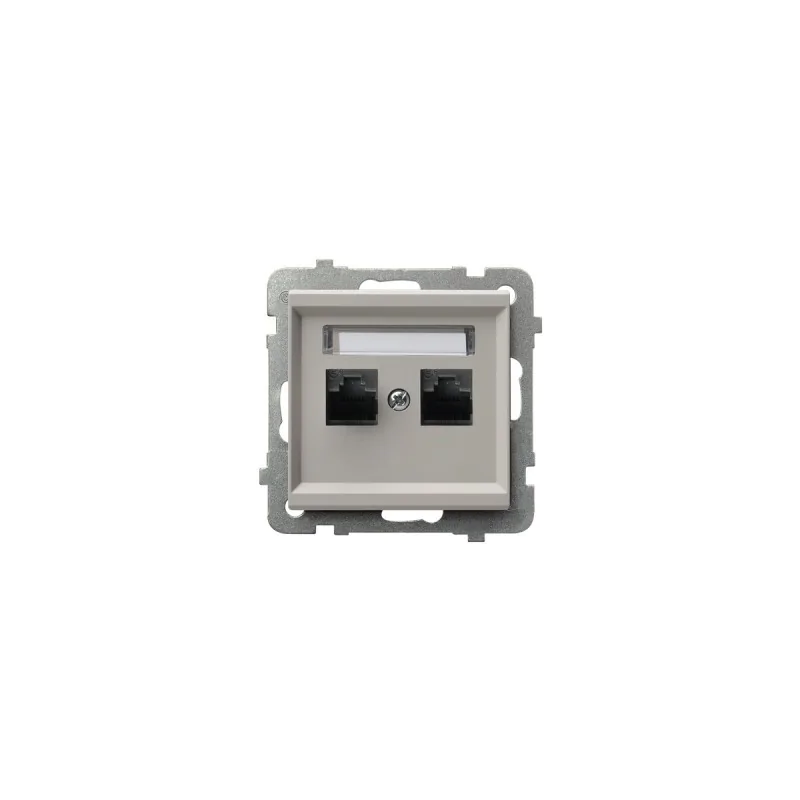 Gniazda-komputerowe - gniazdo komputerowe podwójne rj45 kat.5e kaszmir do ramek sonata ospel firmy OSPEL 