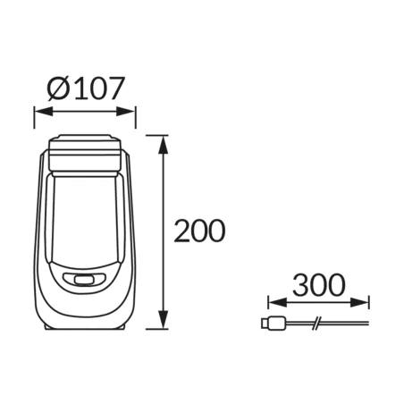 Latarenki-ogrodowe - latarenka z efektem płomienia na taras lampka kempingowa przenośna na usb termo led 04944 ideus 