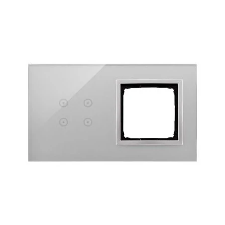 Panele-dotykowe - panel dotykowy 4 pola dotykowe+1 otwór na osprzęt srebrna mgła dstr240/71 simon 54 touch kontakt-simon 