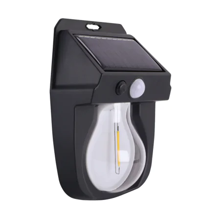 Kinkiety-solarne - kinkiet solarny led lampa na elewację z czujnikiem ruchu z ciepłym światłem tora led 04916 ideus 