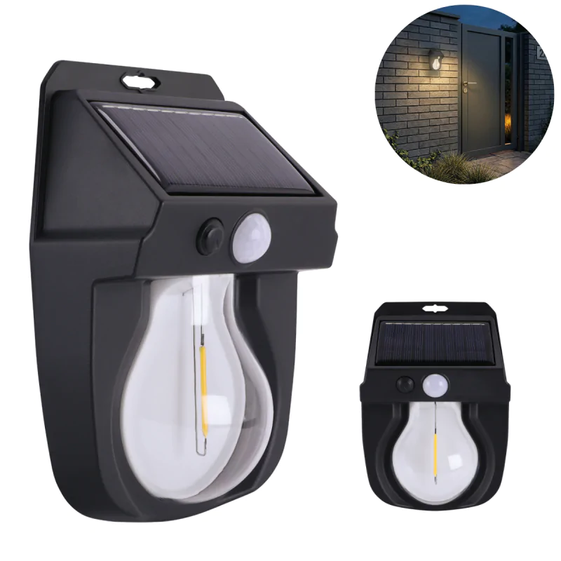 Kinkiety-solarne - kinkiet solarny led lampa na elewację z czujnikiem ruchu z ciepłym światłem tora led 04916 ideus firmy IDEUS - STRUHM 