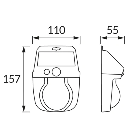 Kinkiety-solarne - kinkiet solarny led lampa na elewację z czujnikiem ruchu z ciepłym światłem tora led 04916 ideus 