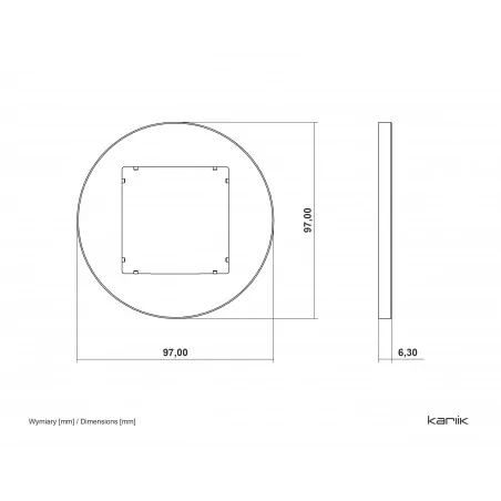 Ramki-pojedyncze - ramka okrągła biała do gniazd i włączników z serii mini karlik mrto-1 