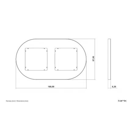 Ramki-podwojne - ramka podwójna okrągła biała do gniazd i włączników z serii mini karlik mrto-2 
