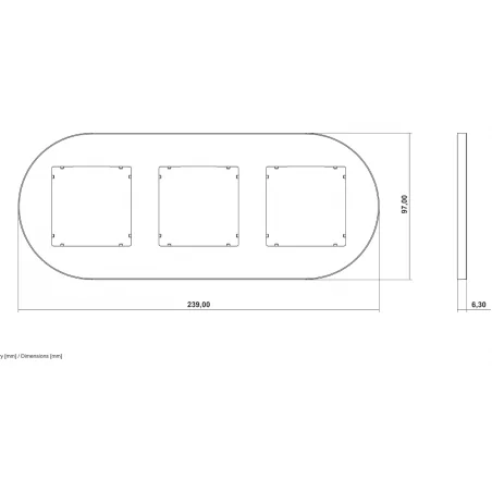 Ramki-potrojne - ramka potrójna okrągła biała do gniazd i włączników z serii mini karlik mrto-3 