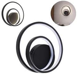 Kinkiety-do-salonu - kinkiet led czarna ścienny z neutralnym światłem o mocy 15w zefira polux/goldlux