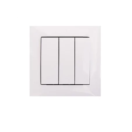 Wylaczniki-potrojne - wyłącznik potrójny z ramką tani biały podtynkowy lc-06b wesa vcx 