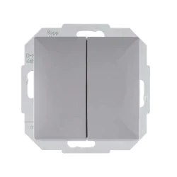 Wylaczniki-podwojne - wyłącznik podwójny świecznikowy szary mat wp-2p perła abex