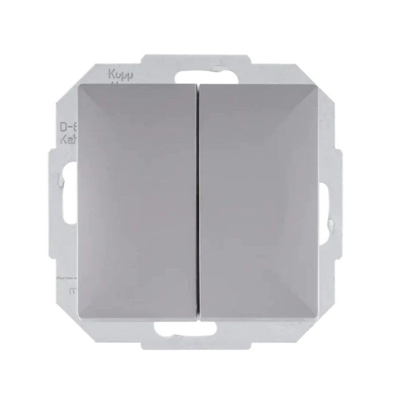 Wylaczniki-podwojne - wyłącznik podwójny świecznikowy szary mat wp-2p perła abex firmy ABEX 