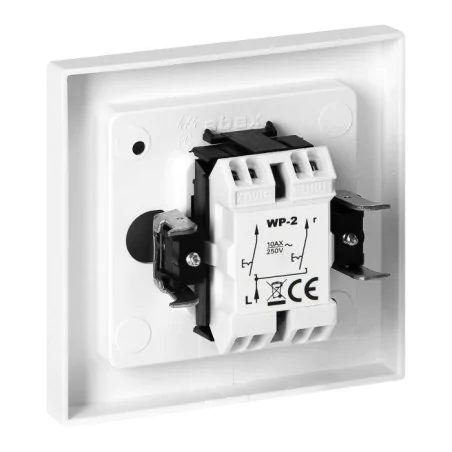 Wylaczniki-jednobiegunowe - wyłącznik światła podwójny klasyczny biały z ramką wp-2m malta abex 