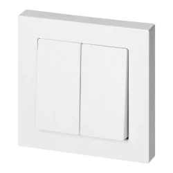 Wylaczniki-jednobiegunowe - wyłącznik światła podwójny klasyczny biały z ramką wp-2m malta abex