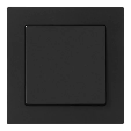 Wlaczniki-i-przyciski-dzwonkowe - wyłącznik dzwonkowy przycisk do światła zwierny czarny mat z ramką wp-6/7m malta abex 