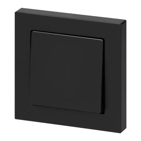 Wlaczniki-i-przyciski-dzwonkowe - wyłącznik dzwonkowy przycisk do światła zwierny czarny mat z ramką wp-6/7m malta abex 