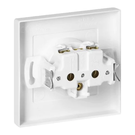 Gniazda-pojedyncze-podtynkowe - gniazdo pojedyncze w białej ramce kontakt z bolcem pt-16m malta abex 