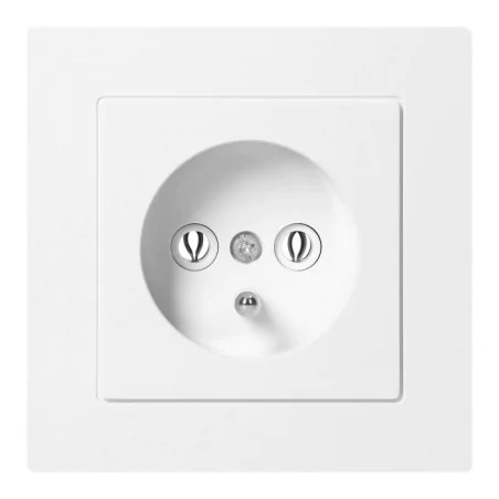 Gniazda-pojedyncze-podtynkowe - gniazdo pojedyncze w białej ramce kontakt z bolcem pt-16m malta abex 