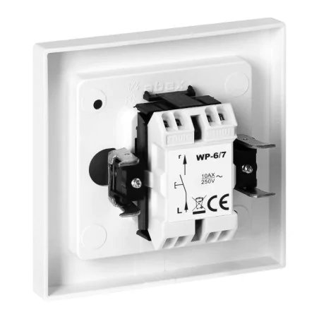 Wlaczniki-i-przyciski-dzwonkowe - przycisk dzwonkowy zwierny biały w ramce podtynkowy wp-6/7m malta abex 