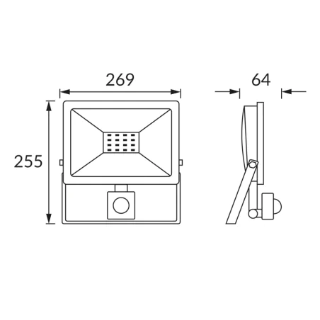 Naswietlacze-led-50w-i-wiecej - naświetlacz led 100w szary na podjazd mocny halogen z zimnym światłem 6200k szary kroma led 03708 ideus 