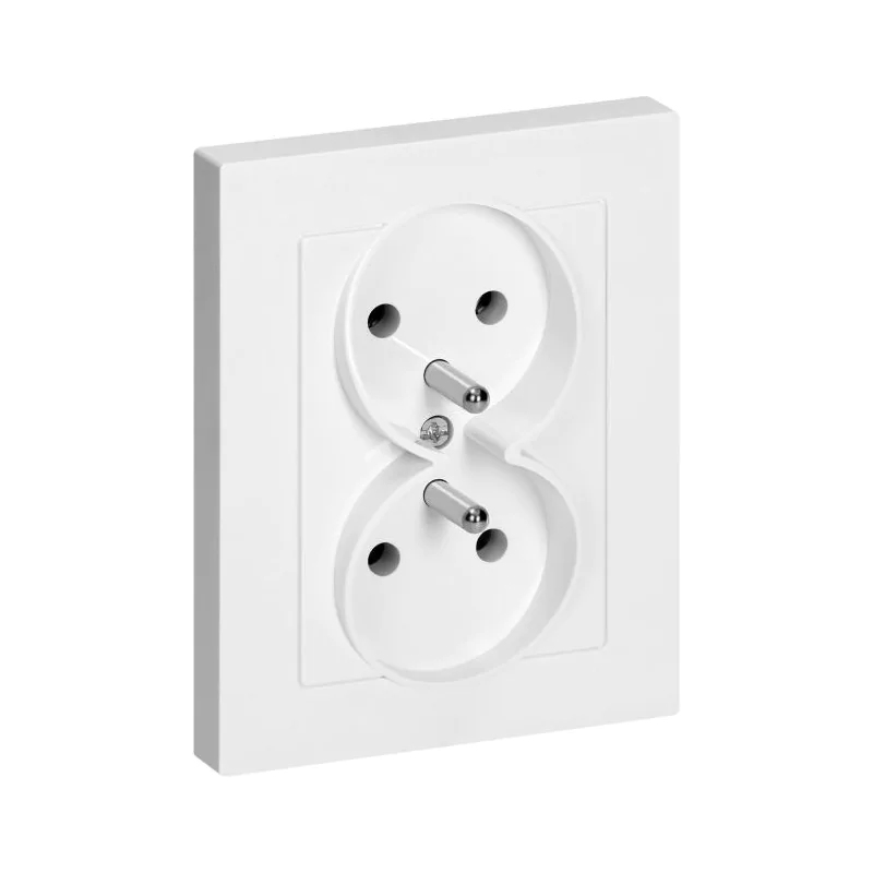 Gniazda-podwojne-podtynkowe - gniazdo podwójne podtynkowe z uziemieniem i ramką pt-6m malta abex firmy ABEX 