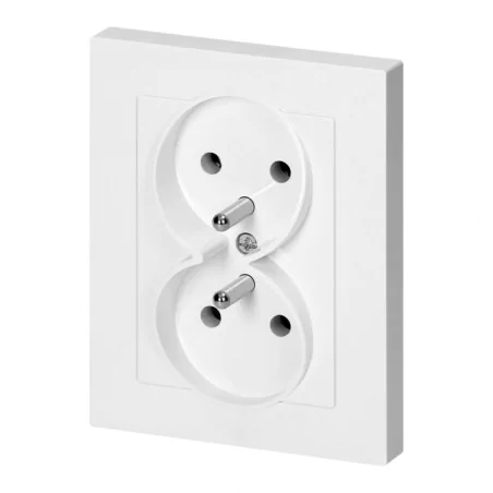 Gniazda-podwojne-podtynkowe - gniazdo podwójne podtynkowe z uziemieniem i ramką pt-6m malta abex 