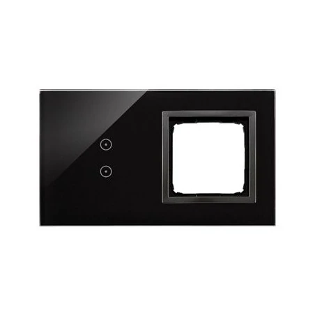 Panele-dotykowe - panel dotykowy 2 pola dotykowe pionowe+otwór na osprzęt zastygła lawa dstr230/73 simon 54 touch kontakt-simon 