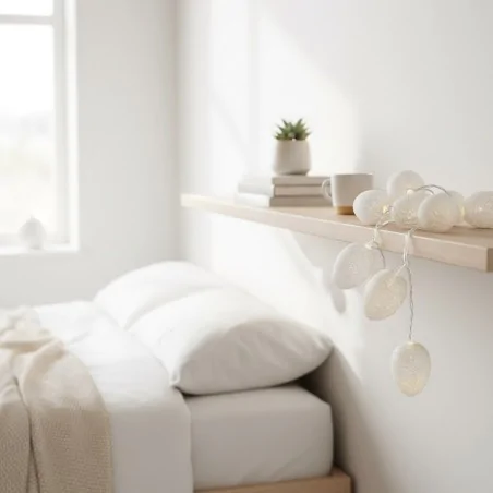 Swiecace-kule-i-girlandy - girlanda wielkanocna led białe jaja jajka świecące dekoracja na stół eko-light 