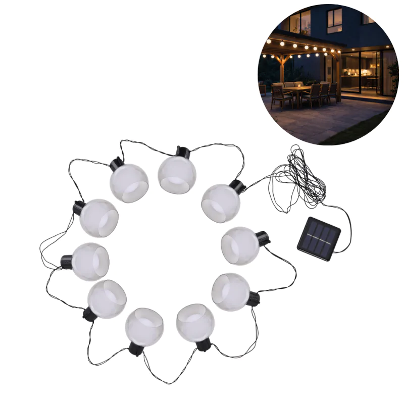 Swiecace-kule-i-girlandy - girlanda solarna do ogrodu 3,8m z ciepłym światłem mulga ideus firmy IDEUS - STRUHM 