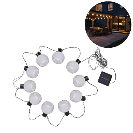 Swiecace-kule-i-girlandy - girlanda solarna do ogrodu 3,8m z ciepłym światłem mulga ideus 