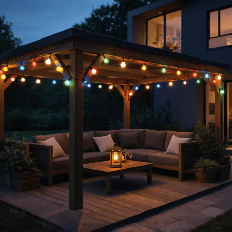 Swiecace-kule-i-girlandy - girlanda solarna ogrodowa kolorowa 7,5m 10 żaróweczek taipan ideus 